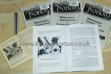 1925 Norton Maintenance Instructions